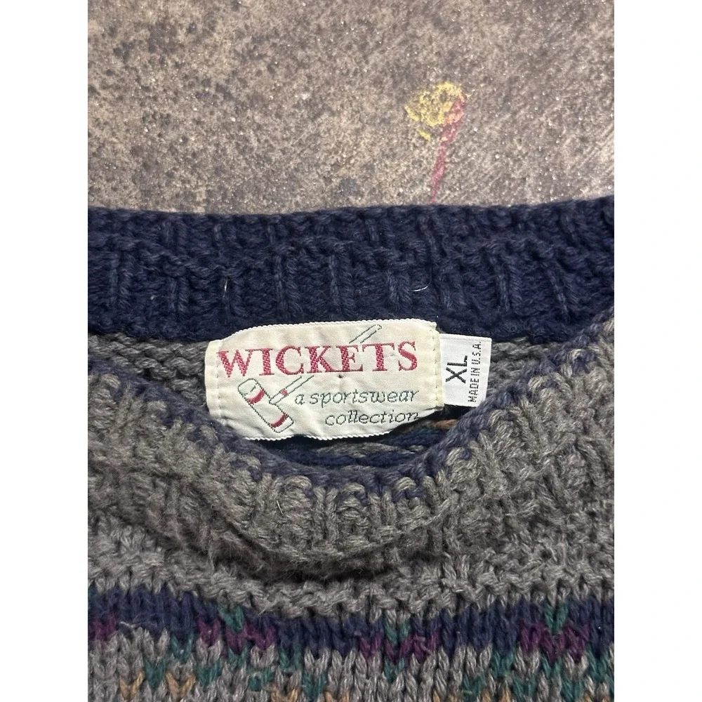 90s Vintage Knit Sweater Size Xl | Wickets Made In USA